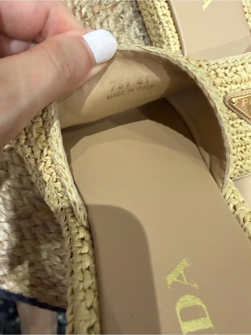 Prada Raffia Sandals Size 41